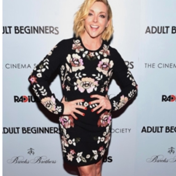 Needle & Thread Floral Embellished Beaded Long Sleeve Black Dress | 2 - Picture 7 of 14